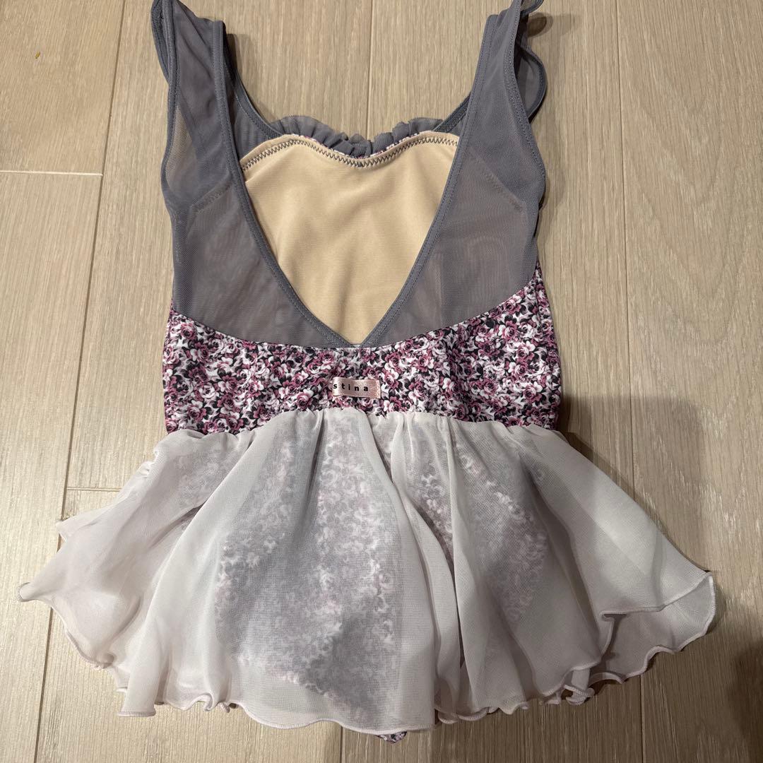 stina バレエ レオタード 花柄 グレー スティナ Pサイズ キッズ