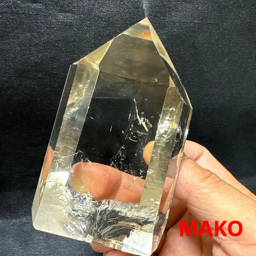 M1805☆レインボーシトリン六角柱409g☆天然石　原石☆N50807-A