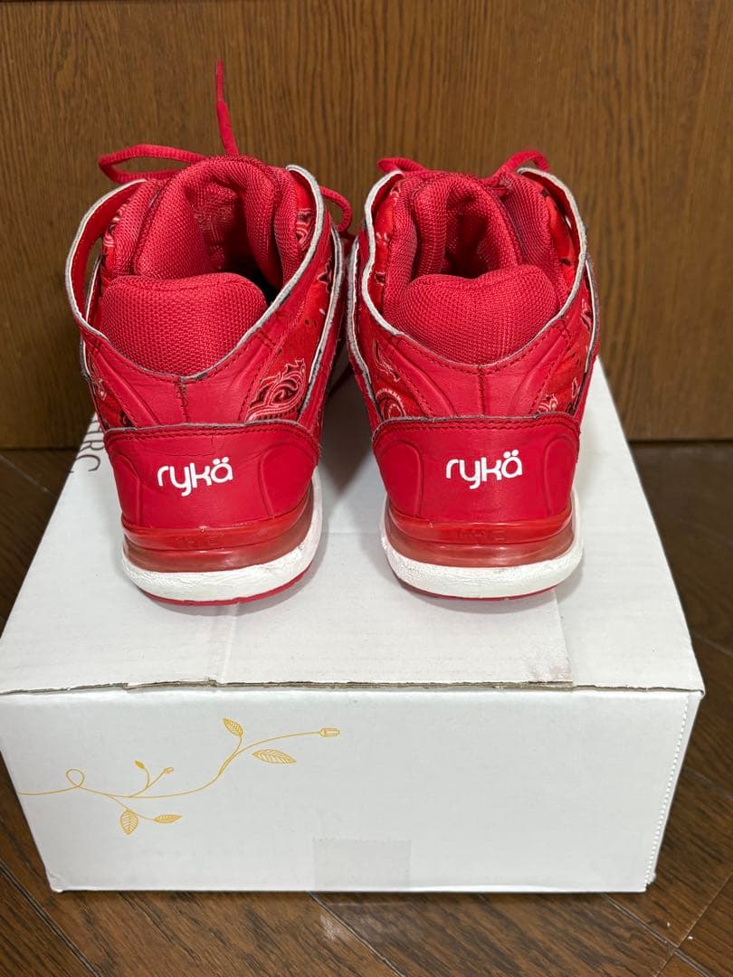 ryka 23.5cm 赤 ハイカットシューズ バンダナ柄