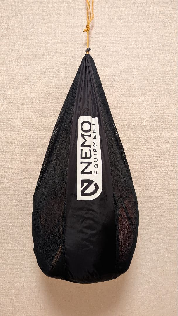 NEMO「TEMPO50＋収納袋セット」メンズ化繊シュラフ【中古美品】