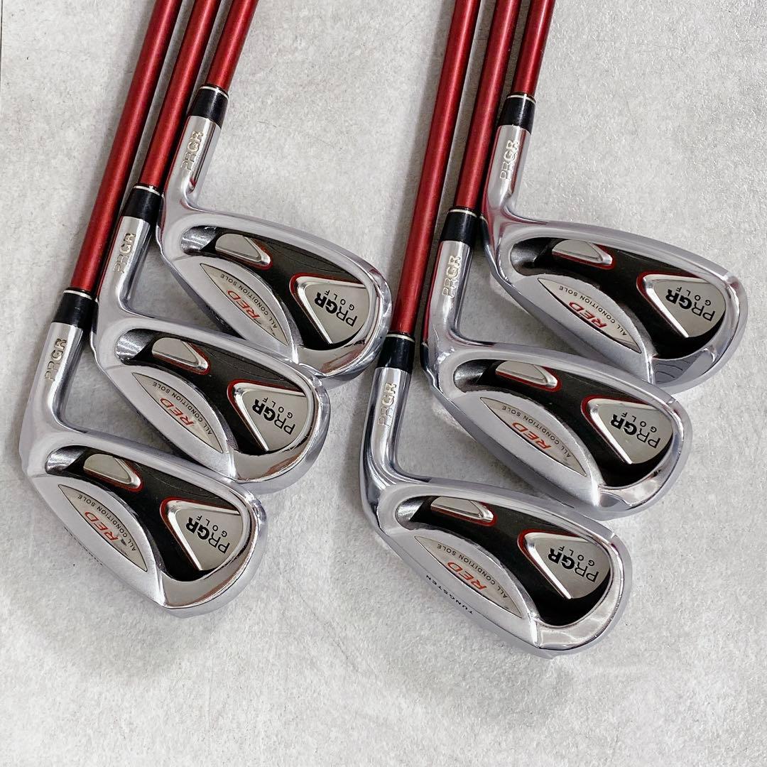 T804 PRGR ゴルフクラブ レディース フルセット 赤 ユーティリティ