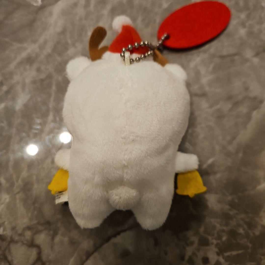 ナガノのくま 自分ツッコミくま マスコットキーチェーン 冬 (メリークリスマス)