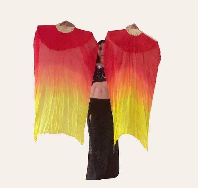 ベリーダンスファンベールクロップド ワイド ベリーダンスfan veil