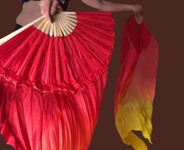 ベリーダンスファンベールクロップド ワイド ベリーダンスfan veil
