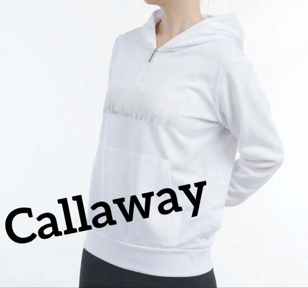 週末セール新品キャロウェイゴルフCallawayロゴパーカー白L定価15400円