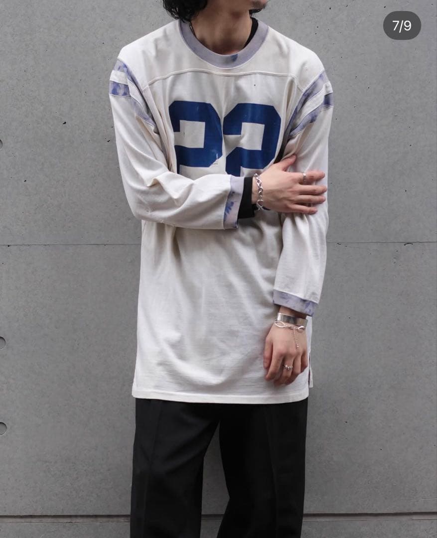 60s Hanesport ヴィンテージ フットボールTシャツ 22 希少袖丈
