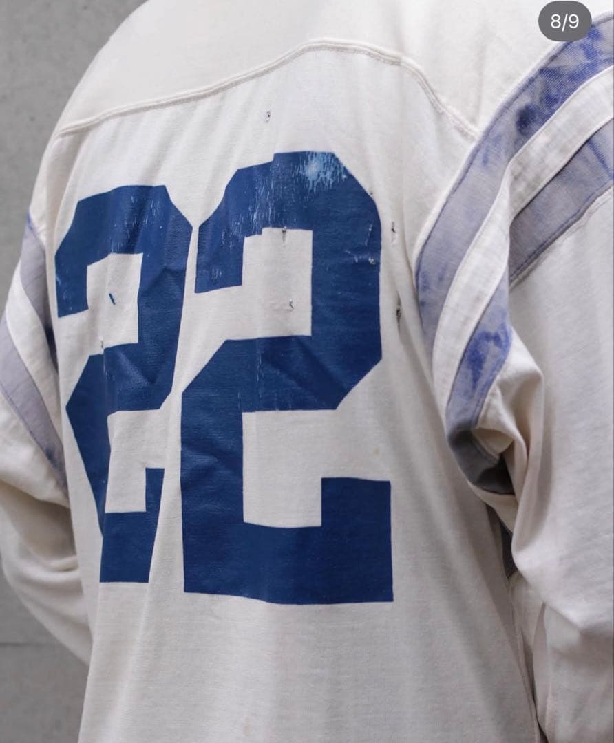 60s Hanesport ヴィンテージ フットボールTシャツ 22 希少袖丈