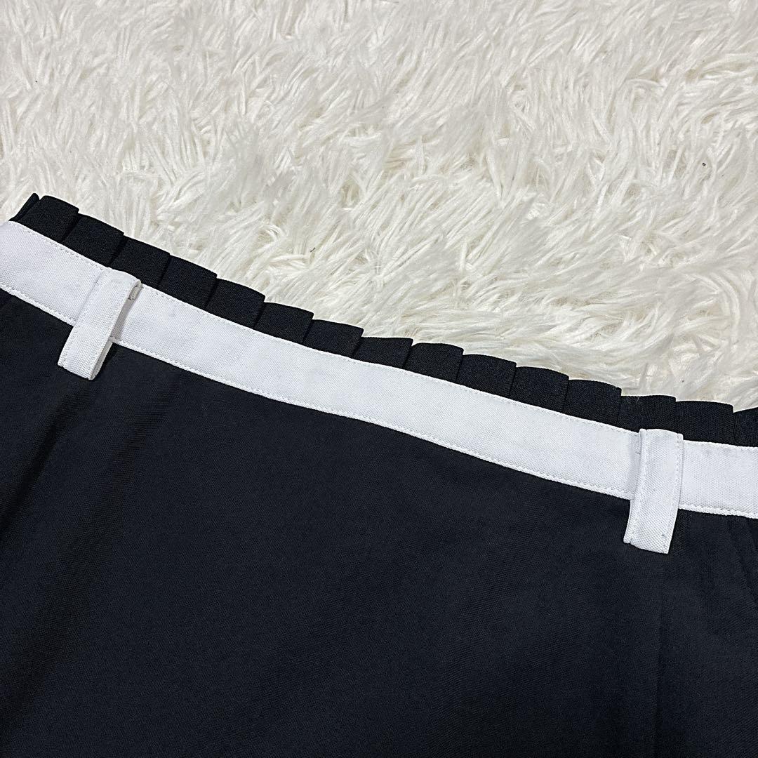 【美品】アルチビオ archivio ゴルフスカート サイドプリーツ 黒 白