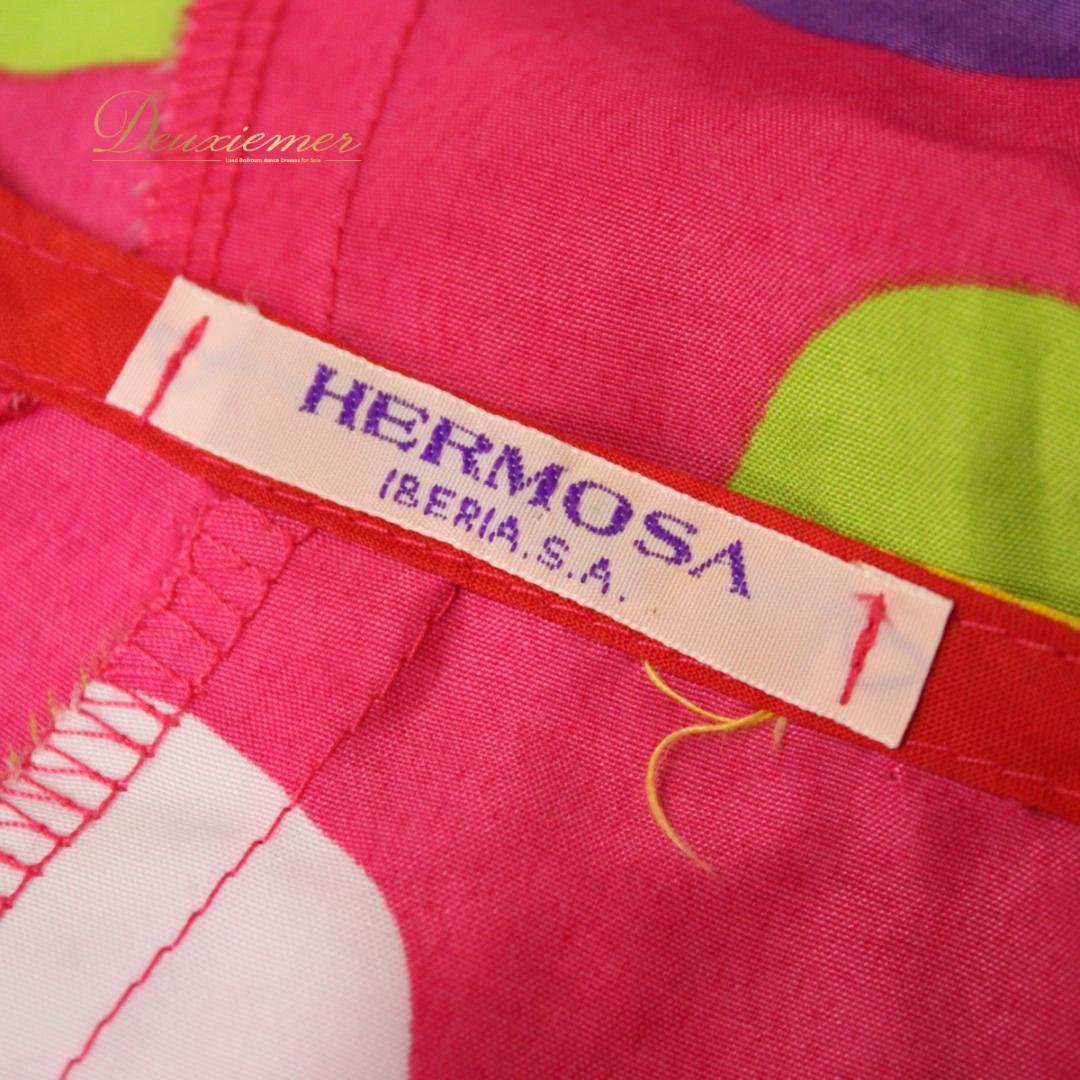 【美品 フラメンコ衣装】スカート ファルダ HERMOSA 黄緑 黄色 白 紫