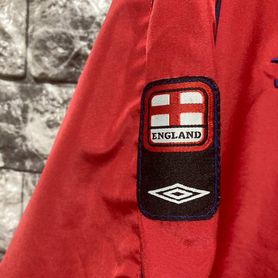 希少UMBRO x England プルオーバー ナイロンジャケット Vネック