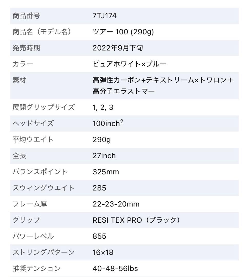プリンス　ツアー　100 290g G3