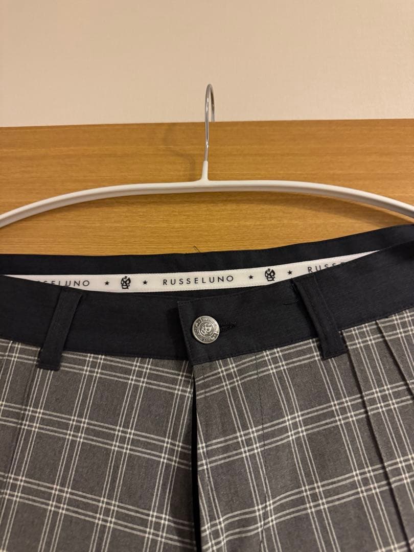 RUSSELUNO グレー系チェック パンツ