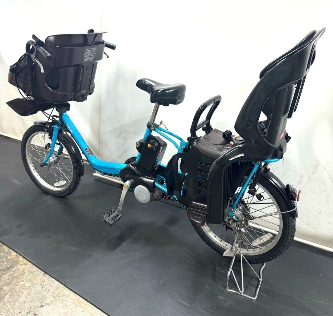1年保証 新型　パナソニック　ギュットミニ　20インチ　水色　電動アシスト自転車