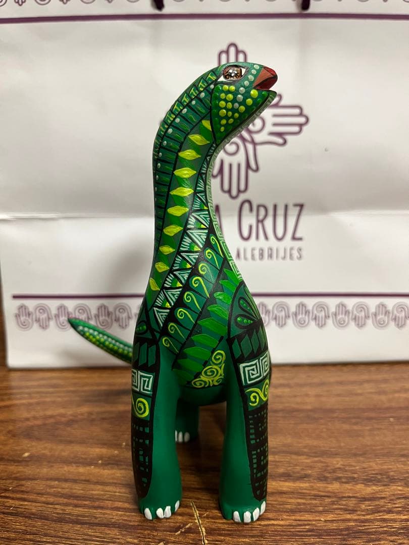 メキシコ伝統工芸 アレブリヘ 緑色恐竜 Taller Casa Cruz