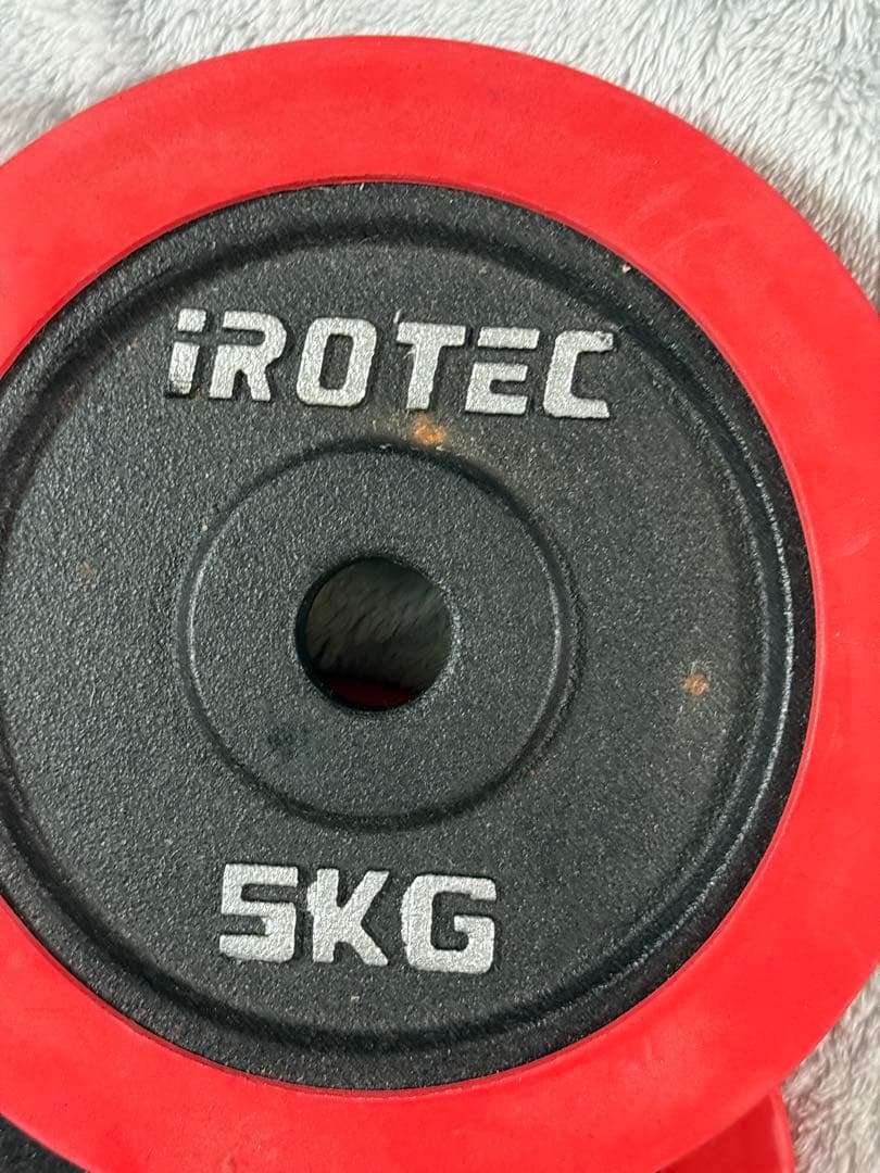 IROTEC アイロテック ダンベル 5kg×4枚 ラバー付き
