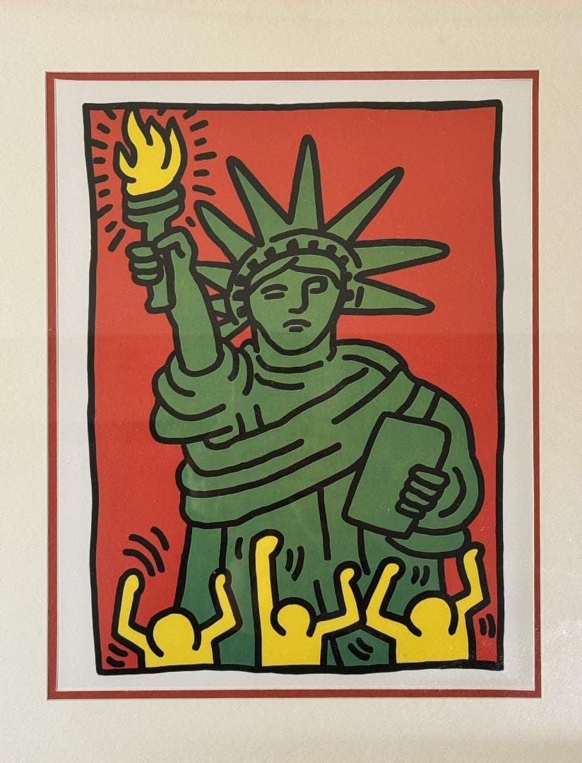 【複製】現代アート キース・ヘリング DX DXP-08「自由の女神 89」
