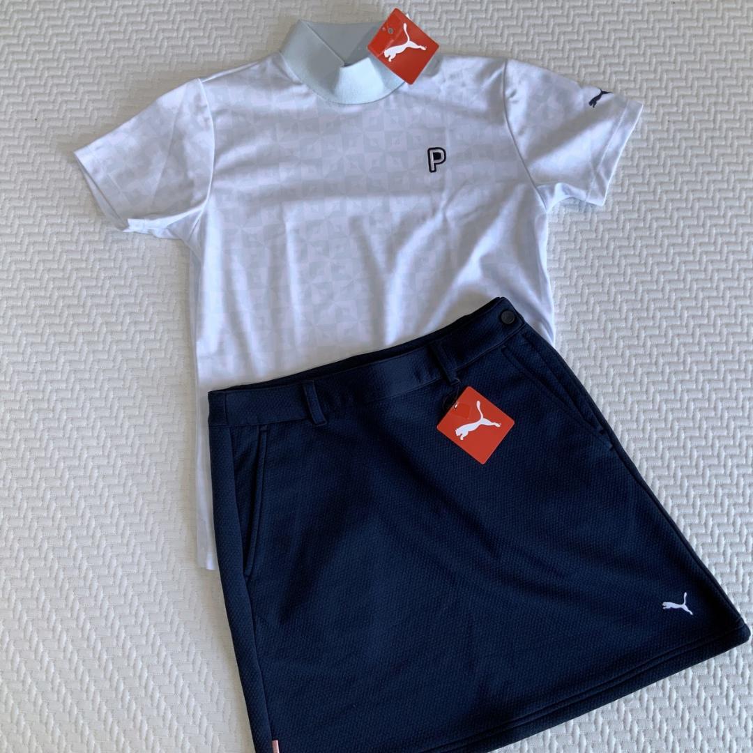 新品 PUMA プーマゴルフ レディースセットアップ モックネック＆スカート
