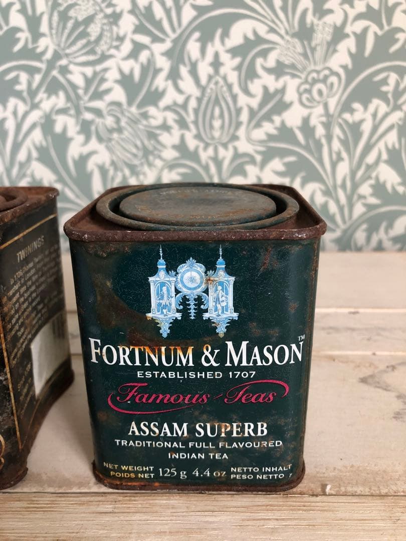 Twinings & Fortnum & Mason アンティーク缶紅茶缶セット