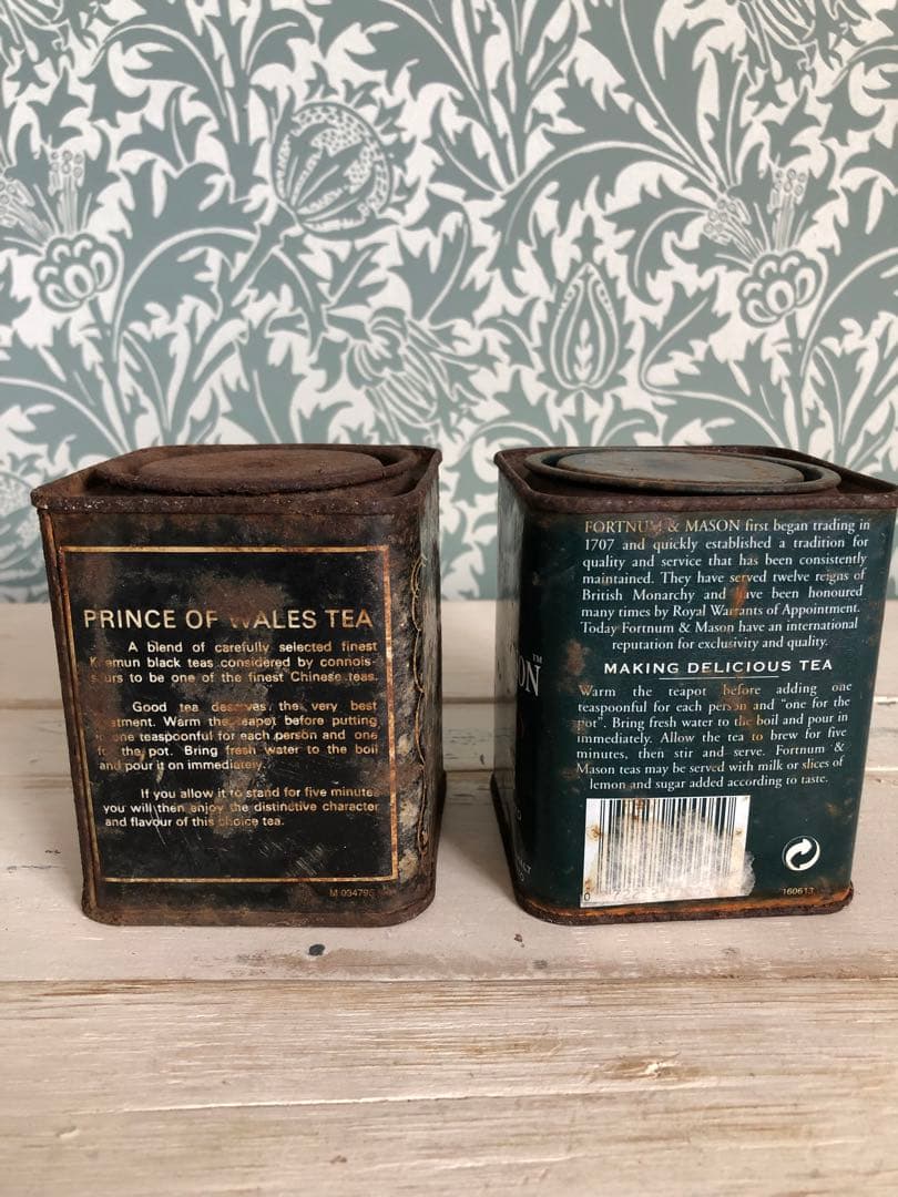 Twinings & Fortnum & Mason アンティーク缶紅茶缶セット