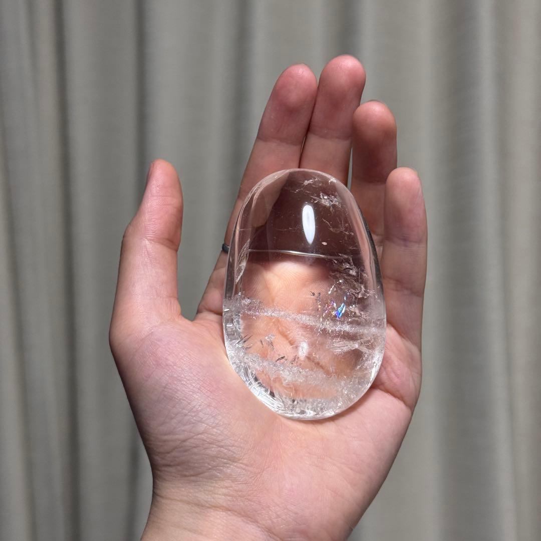 高品質　クリアクォーツ　握り石139.5g 浄化　NO.218