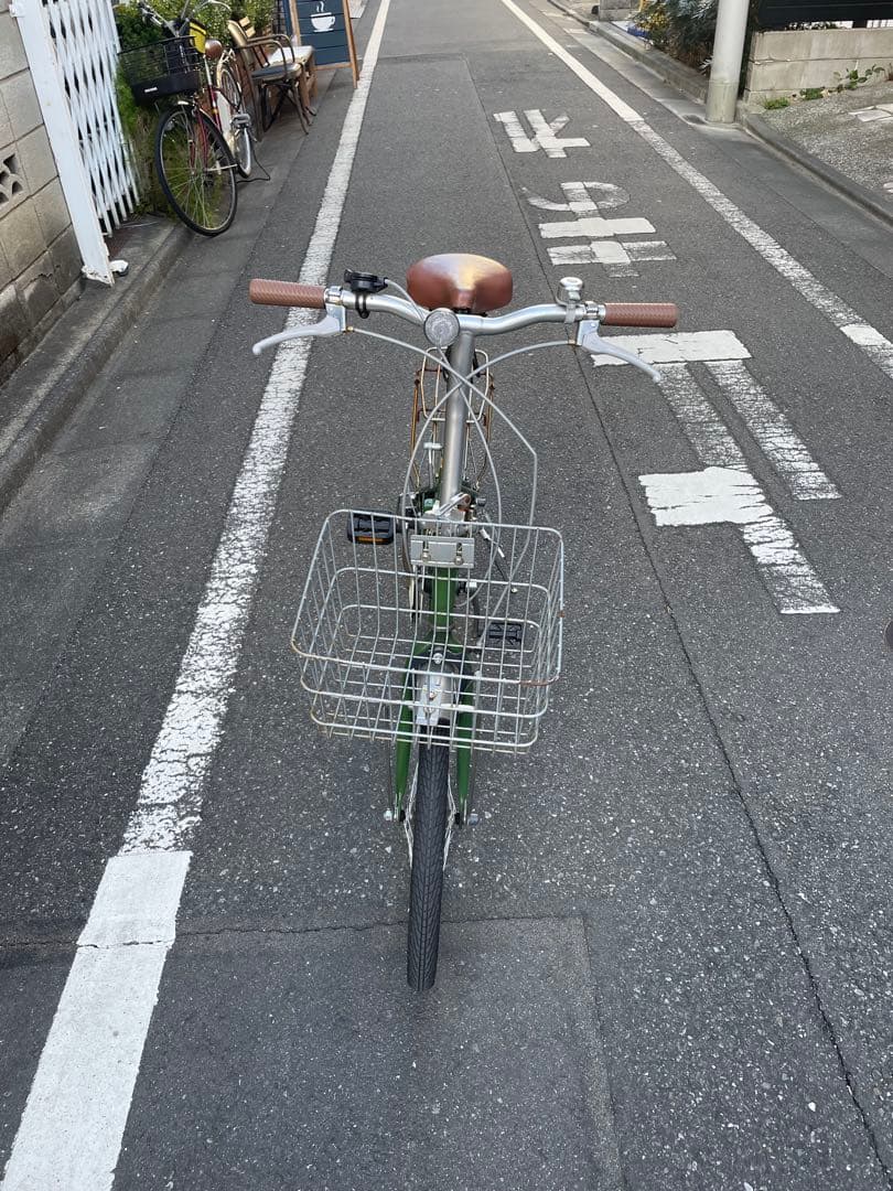 折り畳み自転車　コンパクト　緑