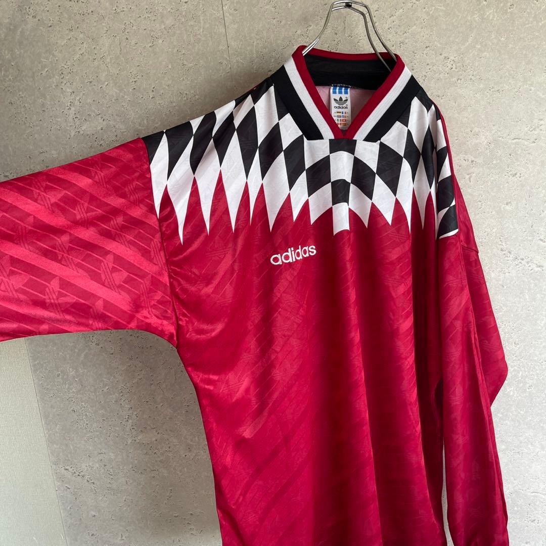 90s adidas サッカー ジョージア代表 長袖 ユニフォームサッカーシャツ