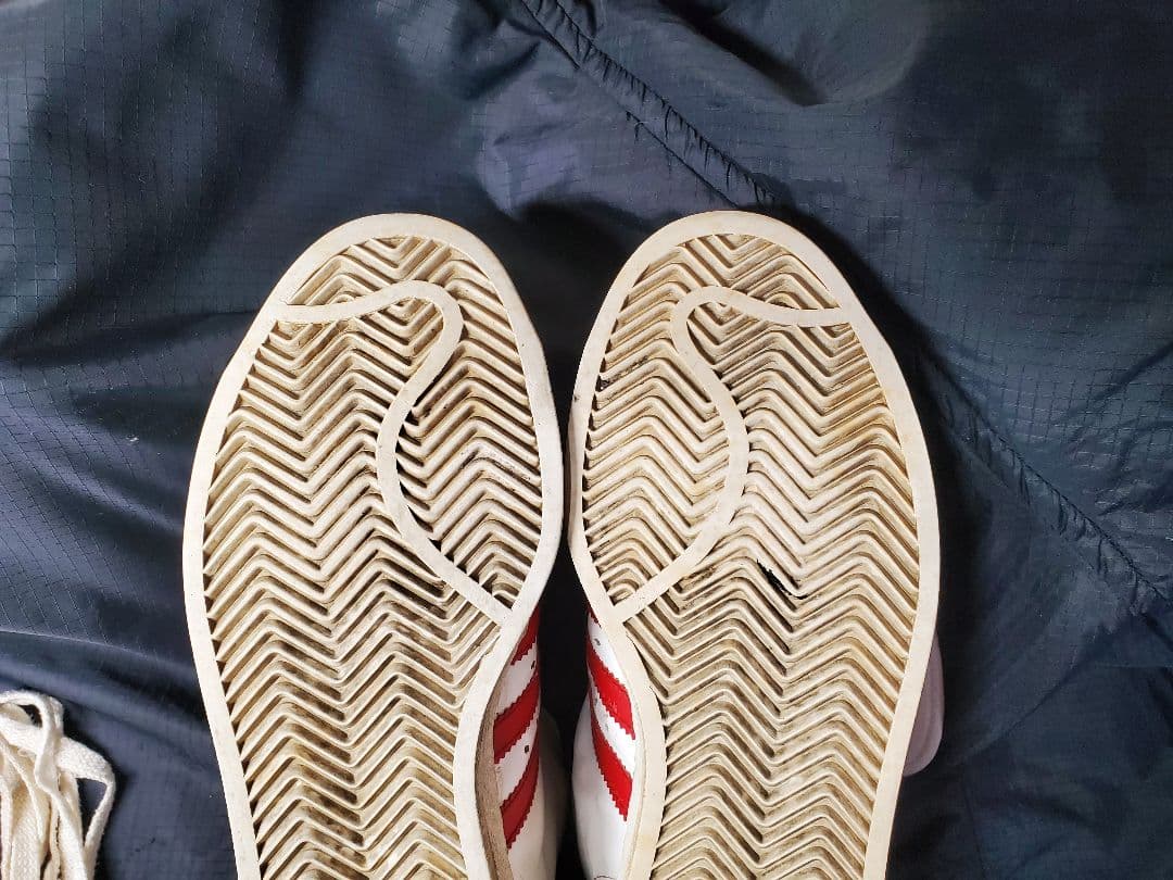 adidas スーパースター ホワイト/レッド 27.5cm