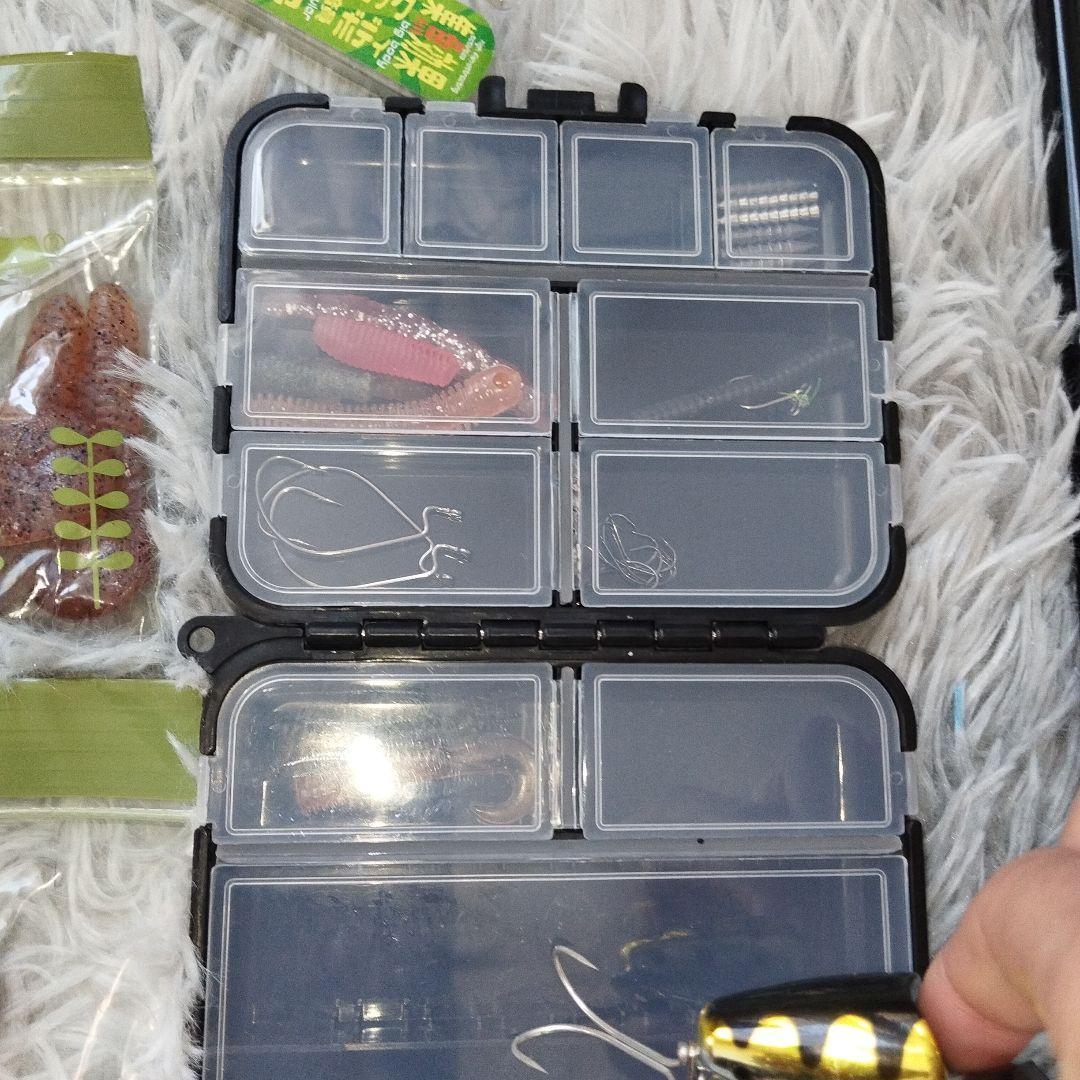 新品バス釣りセットベイトセットスピニングセットルアーワームセットハサミセット