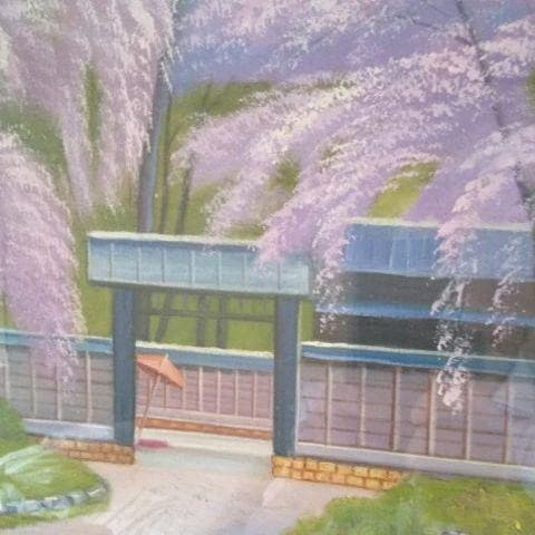 爛漫の桜 F8号 ( 肉筆画)