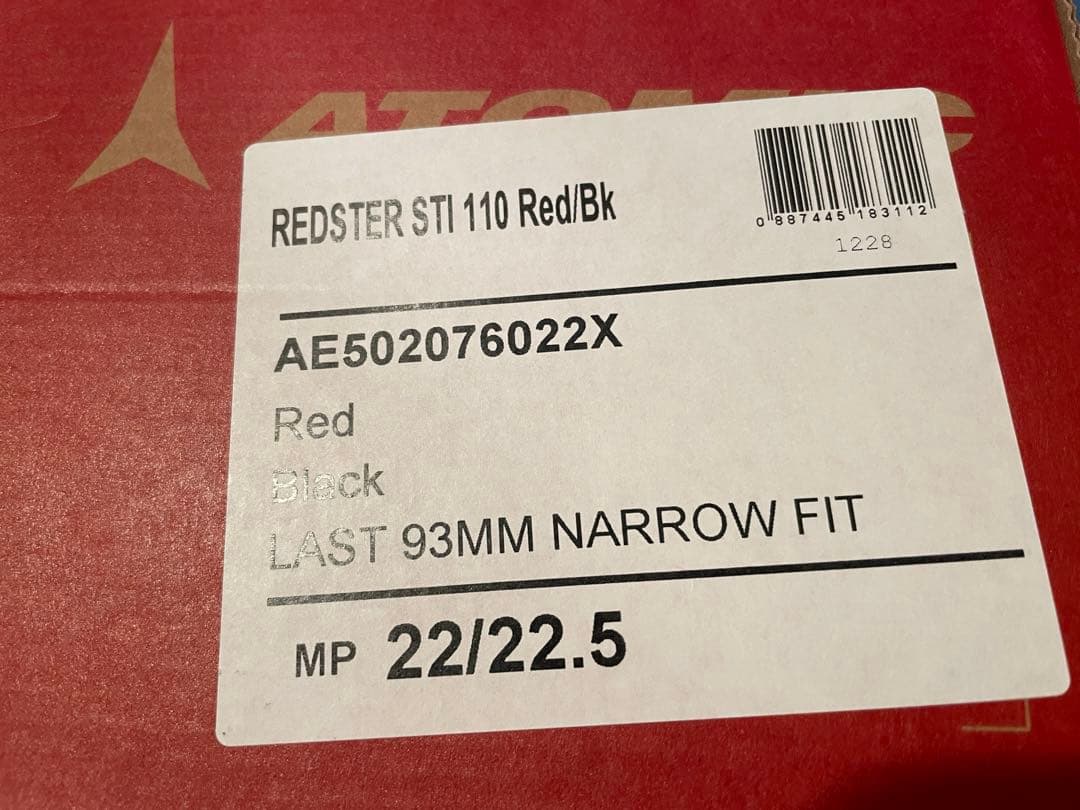 Atomic Redster 110スキーブーツ 220/225mm レッド