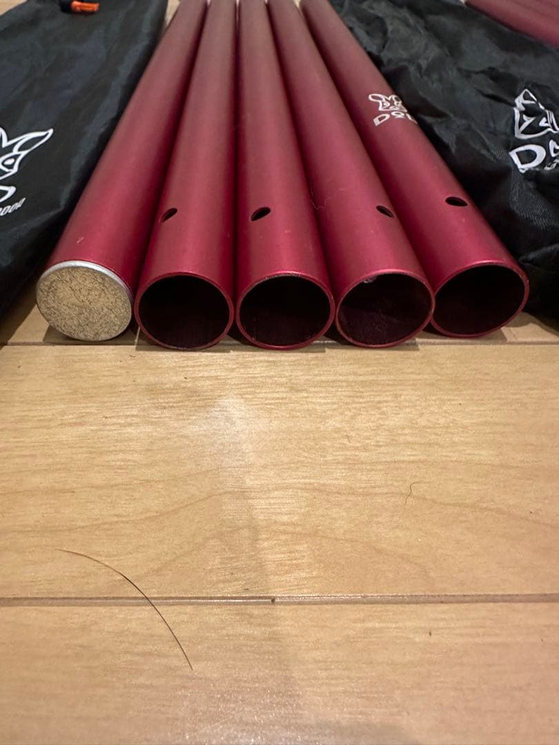 DOD BIGタープポール RED 2本（旧ブランドロゴ）