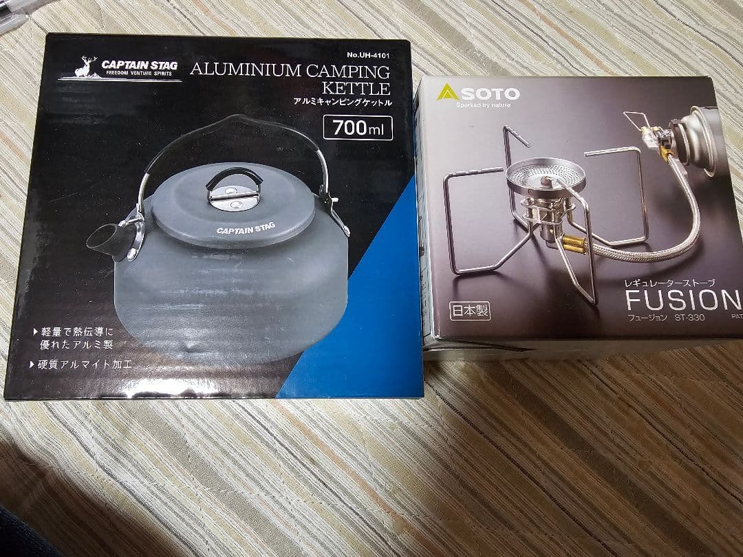 新品！SOTO レギュレーターストーブST-330キャプテンスタッグやかんセット