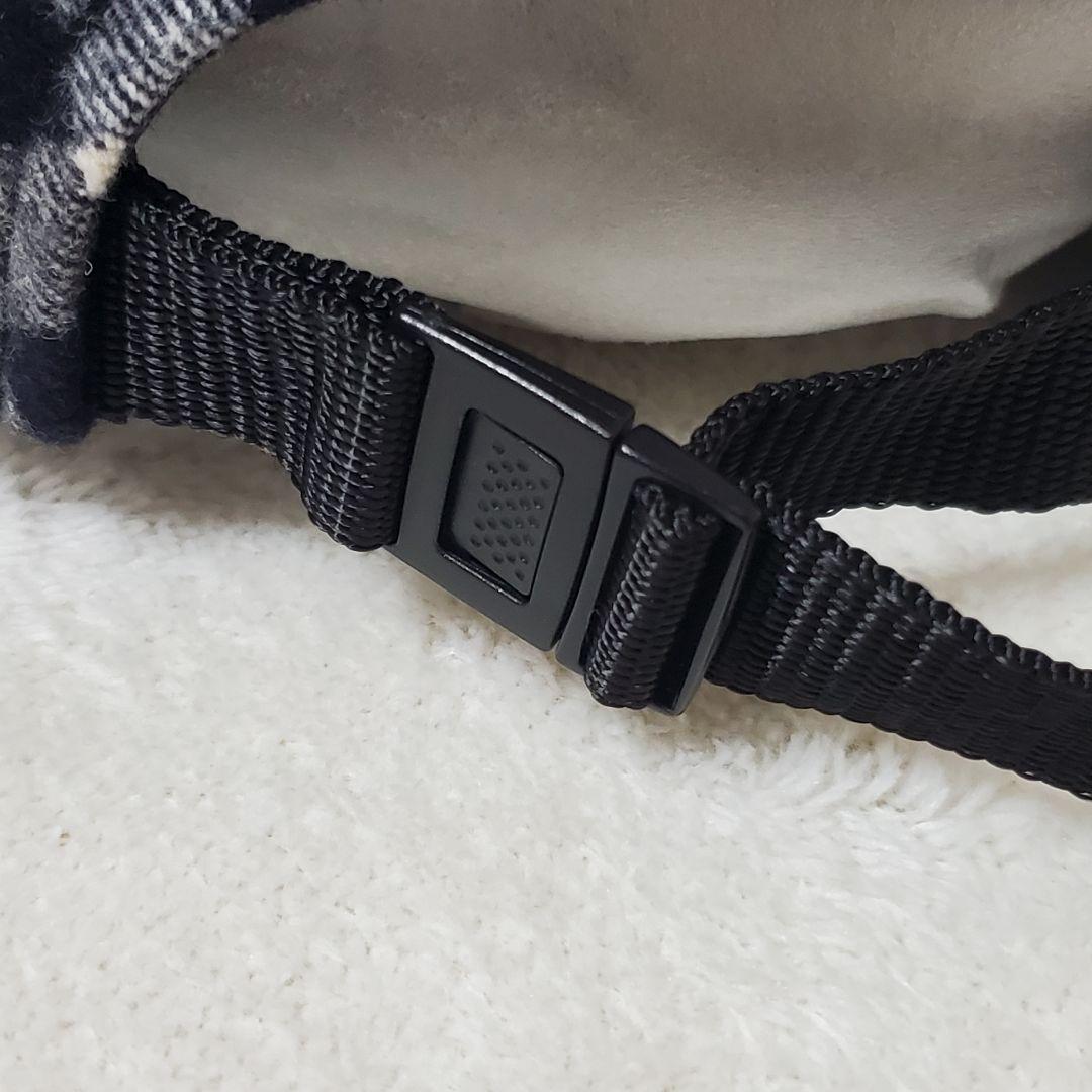 パーリーゲイツ PEARLY GATES キャップ 帽子 毛混 白黒 チェック柄