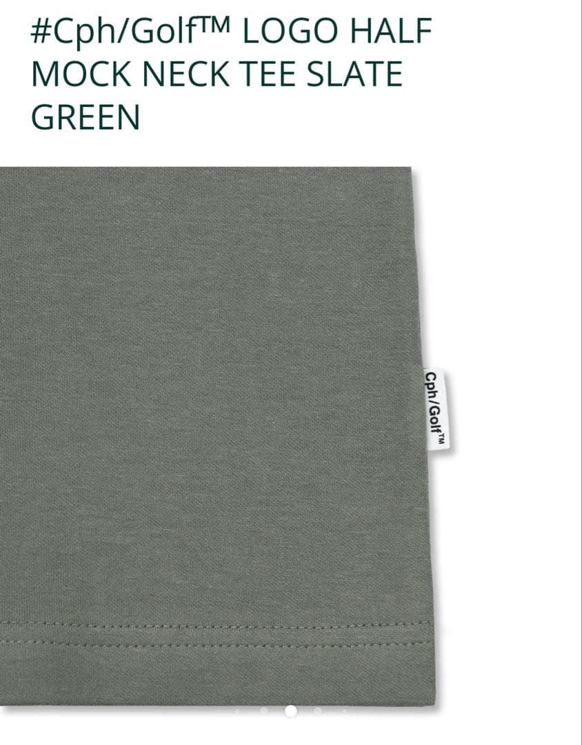 #Cph/Golf™ MOCK NECK TEE SLATE GREEN