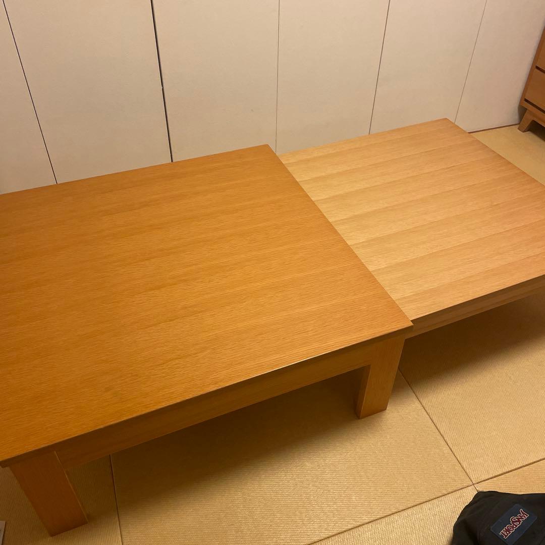 【ディノス産】最大165センチ⭐︎90センチ　ナチュラルウッド 伸縮式テーブル