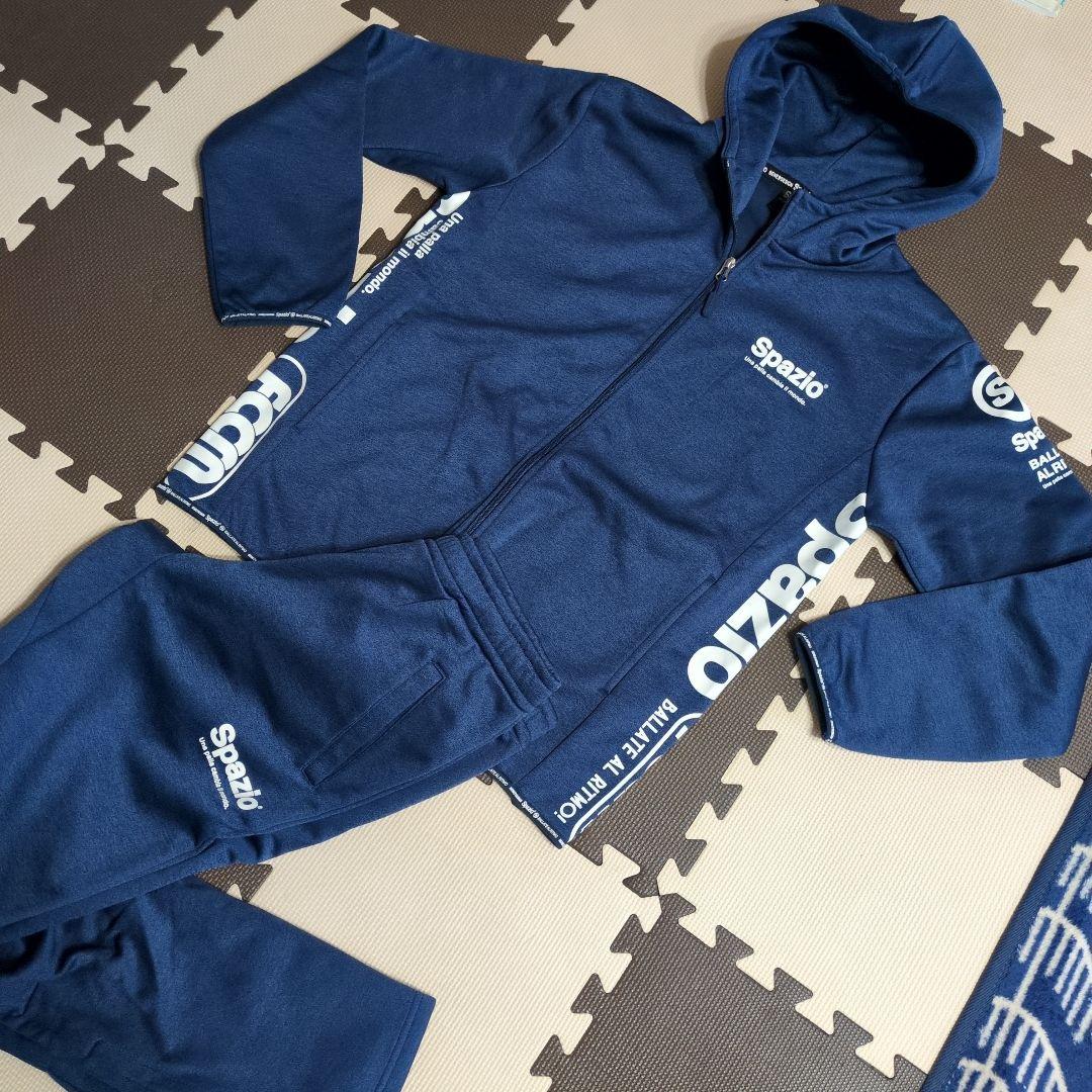 【美品】Spazio フルジップジャージセット 防風スウェットセット ネイビーМ