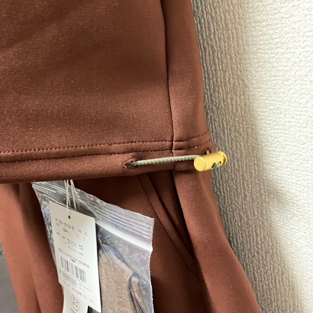 ジュンロペ　JUN＆ROPE’ダンボールニット5分袖　プルオーバー　ブラウン