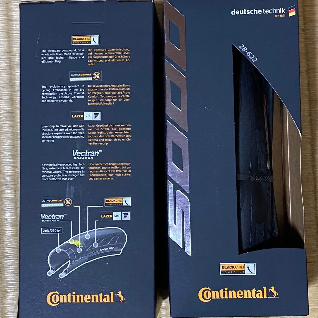 【新品】Continental GP5000 クリンチャー 28c 2本セット