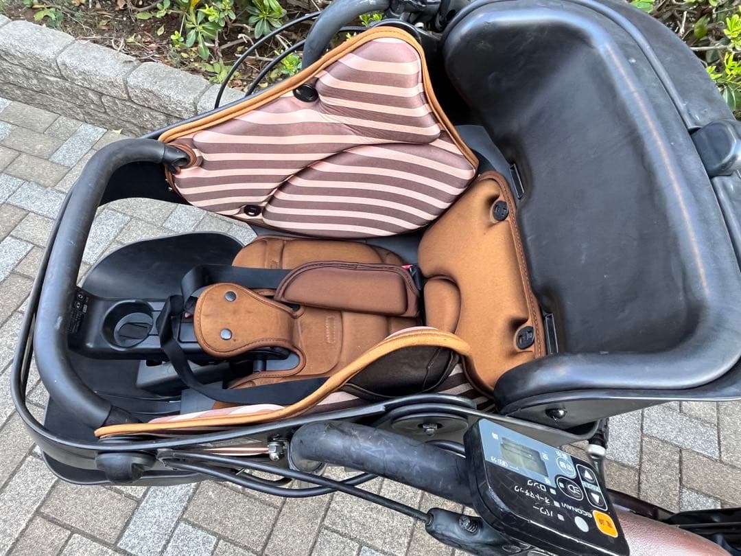【引取り限定】パナソニック　電動自転車　子供2人乗せチャイルドシート付き