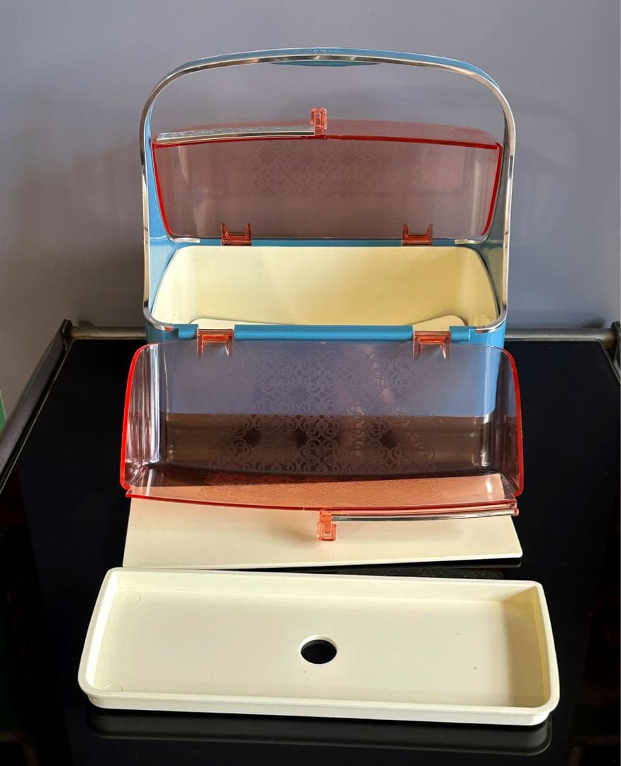 レトロポップ　ソーイングボックス　裁縫箱　コスメボックス　POLA ヴィンテージ