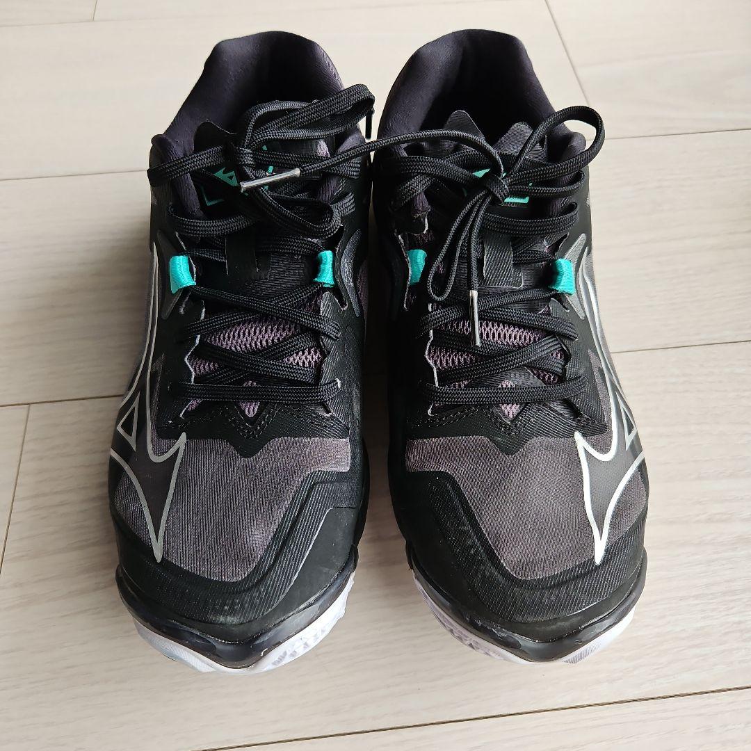 Mizuno バレーボールシューズ ブラック/グレー/ターコイズ　25センチ