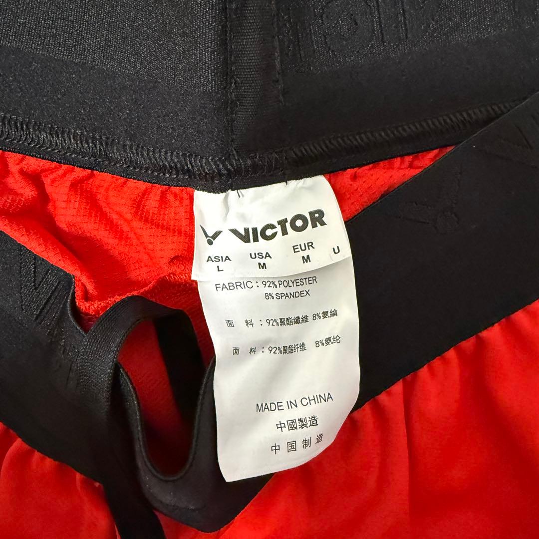 VICTOR バドミントンパンツ L 赤