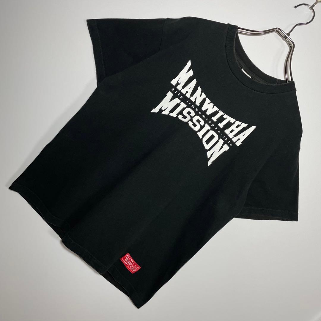 MANWITHAMISSION マンウィズ　Tシャツ　サイズM デカロゴ　古着