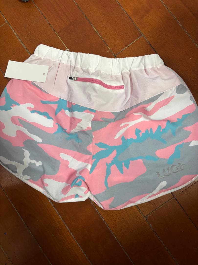 LUC+テニスウェア　 迷彩柄タンクトップ&ショートパンツセット