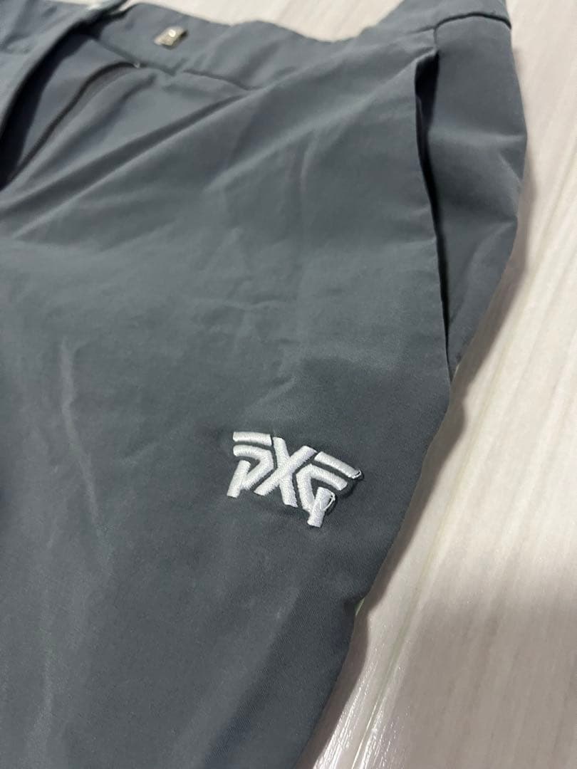 PXG レディース ゴルフパンツ グレー ストライプ