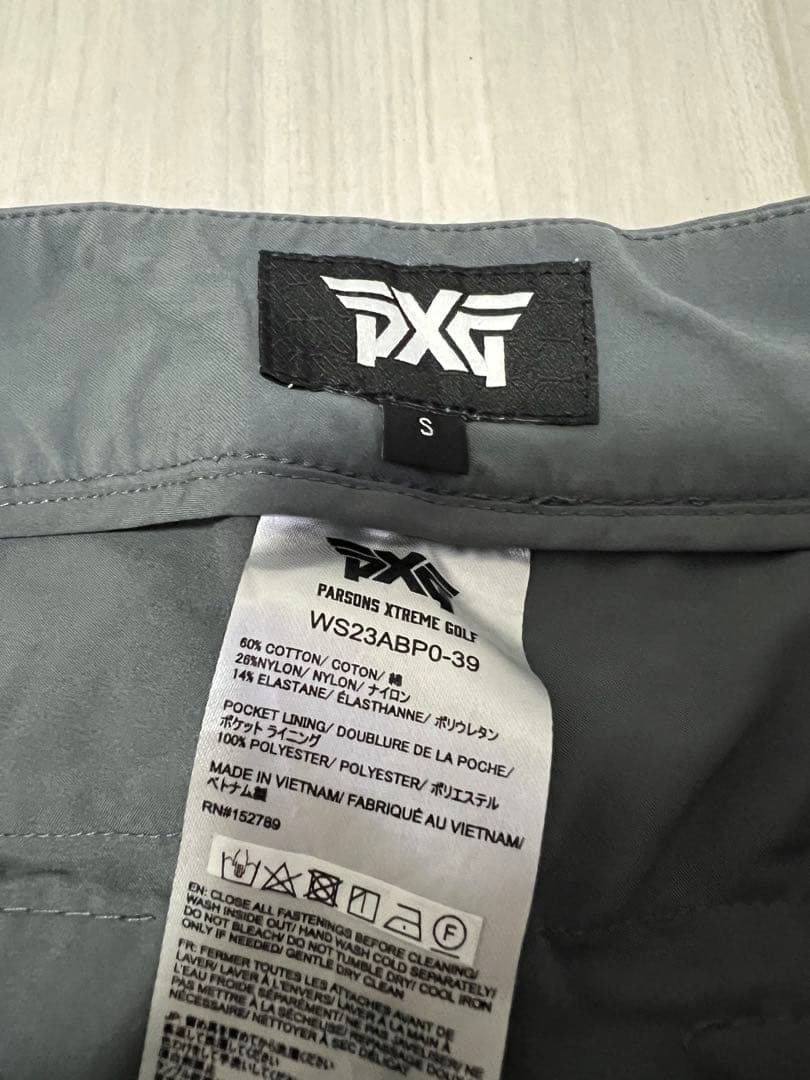 PXG レディース ゴルフパンツ グレー ストライプ