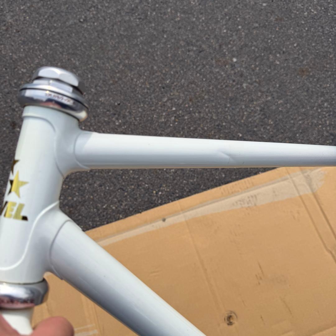 LEVEL njs 49サイズ　白　金　maxフォーク　競輪　ピスト　シングル