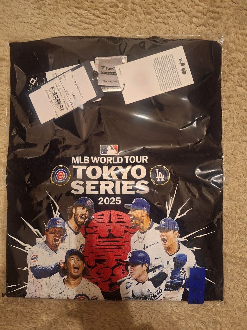 MLB 東京シリーズ2025 カブス vs ドジャースTシャツ XLサイズ 新品