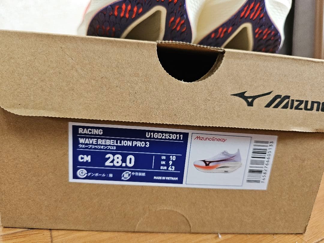 【28センチ】Mizunoウェーブリベリオンプロ3