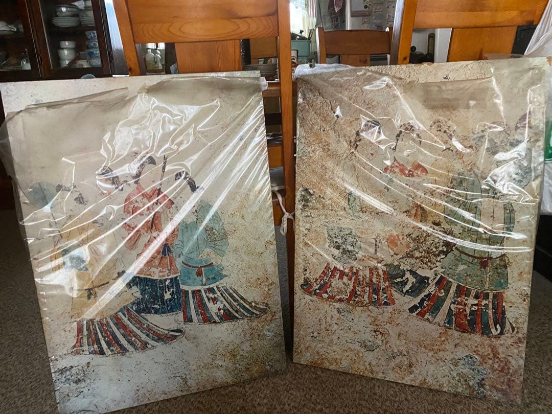 日本画 伝統的な衣装の2枚セット